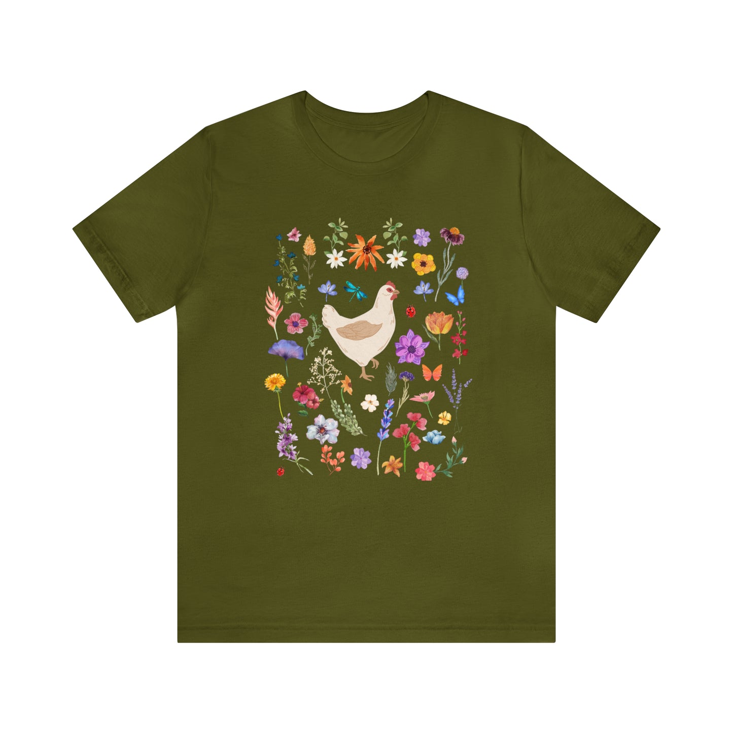 Chicken Flower Field T-Shirt