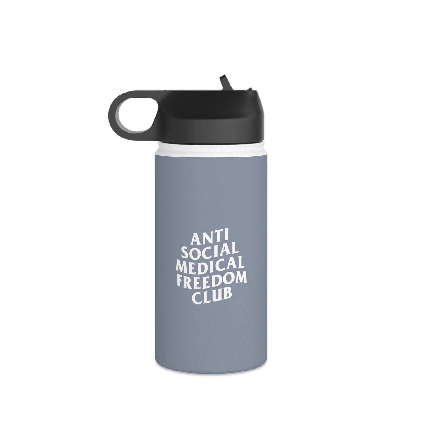 Anti Social Medical Freedom Club Stainless Steel Water Bottle