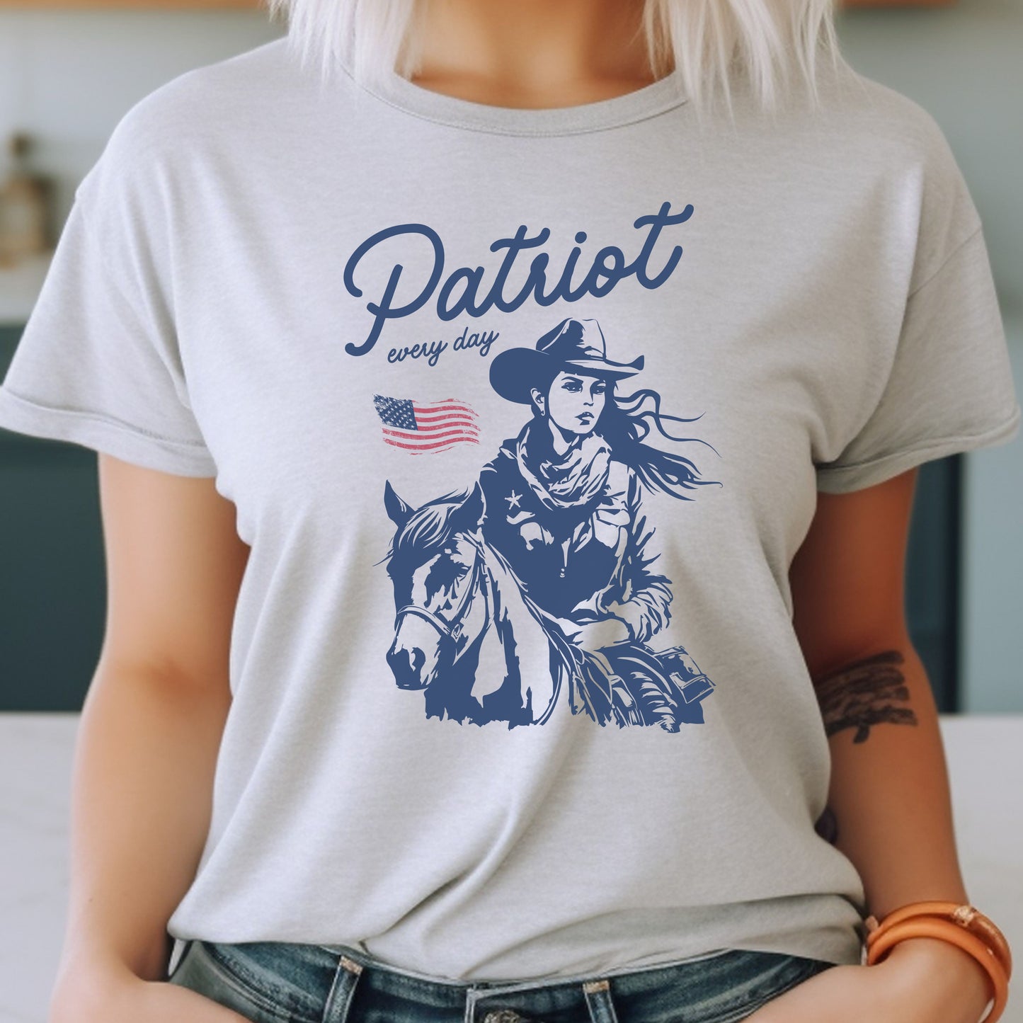 Patriot Cowgirl Western T-shirt