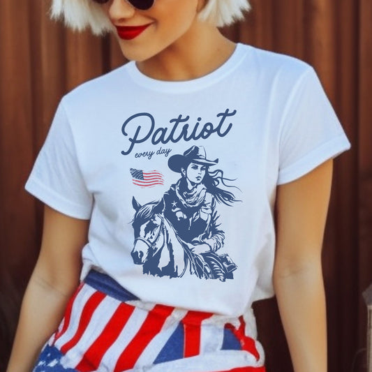 Patriot Cowgirl Western T-shirt