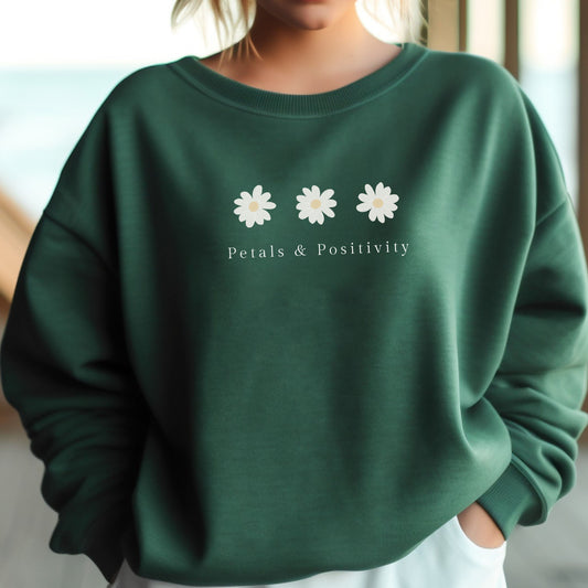 Petals & Positivity Daisy Crewneck Sweatshirt