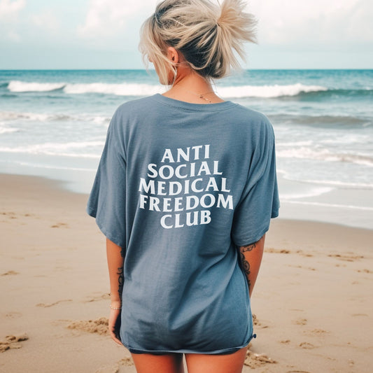 Anti-Social Medical Freedom Heavy Weight T-shirt